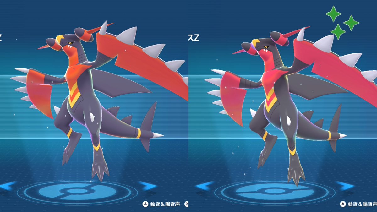 【ポケモンZA】メガガブリアスZが解禁

📕図鑑：新しいメガ進化の姿。マッハで飛び回り禍々しい翼のツメで敵を切り裂く（画像：色違い）
タイプ：ドラゴン地面→ドラゴンのみ
✅種族値700：108/130/85(-10)/141(+61)/85/151(+49)

🔽詳細は下記にて
osomatsusan.hatenablog.com/entry/MegaGarc… #ポケモンプレゼンツ