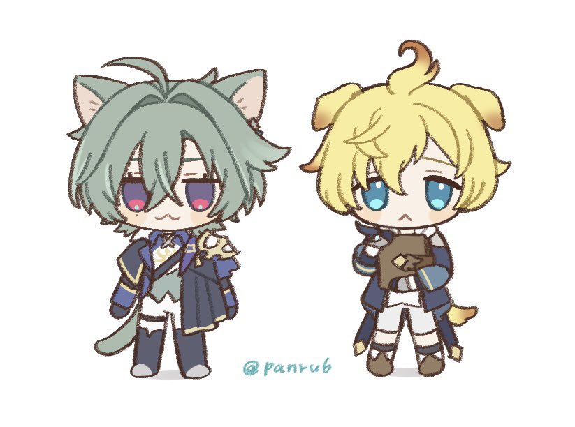 猫ローエンと犬ミカ