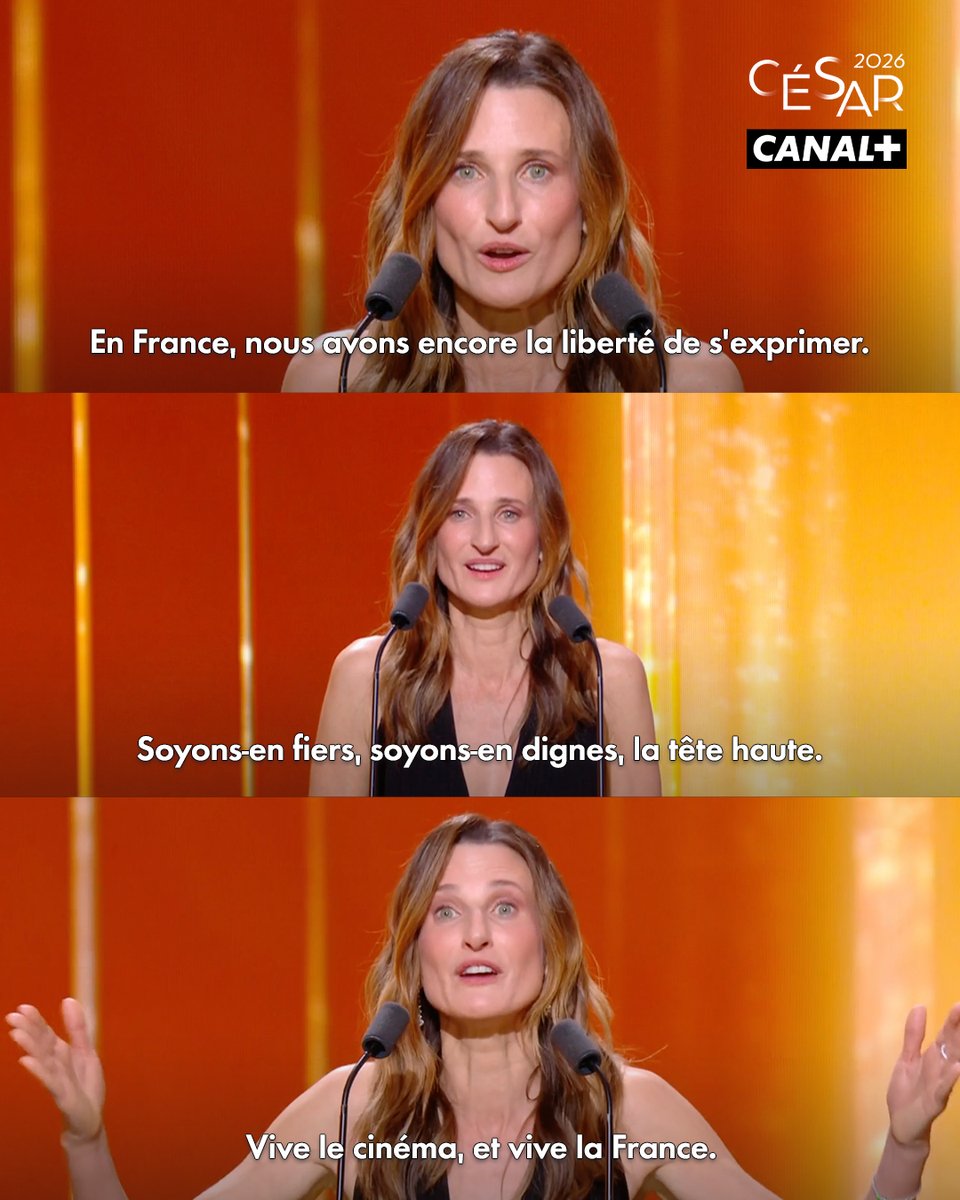 canalplus's tweet photo. Merci Madame la présidente des César, Camille Cottin ❤️ https://t.co/yDKxMDhSzu