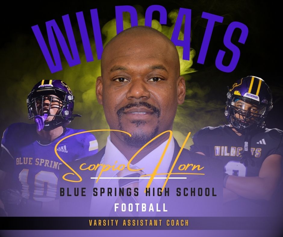 JJPaul53's tweet photo. Blue Springs High School is excited to welcome Coach Scorpio Horn to the football coaching staff as a varsity position coach! With a proven record of developing elite players, building winning cultures, and transforming programs, Coach Horn brings experience from both high school and collegiate football, including coaching at Missouri Western State University and multiple Missouri high schools.

A four-year letter winner at Missouri Western, Coach Horn combines on-field expertise with leadership skills honed through years of guiding programs to success. His career highlights include historic turnarounds, conference championships, playoff victories, and mentoring countless student-athletes.

Beyond the field, Coach Horn brings real-world leadership experience from Ford Motor Company, where he emphasizes teamwork, discipline, and high-performance standards qualities he now brings to Blue Springs football.

Please join us in welcoming Coach Horn to the Blue Springs family as he helps shape the next generation of Wildcats on the field!

@bshsfootball @shorn58 @WildcatsBSHS