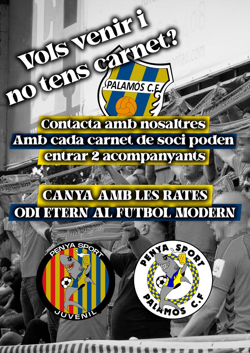 Aquest cap de setmana ens ve a veure un equip que no ens deixa entrar al seu camp a animar. Contra la persecució de les grades i el futbol modern sempre de cara!

Omplim el Gol Nord, guanyem a les rates!🐀🐀🐀