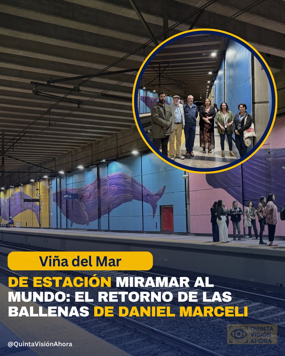 quintavahora's tweet image. El artista urbano Daniel Marceli inauguró el nuevo mural de la Estación Miramar. Mas información en el enlace 👇👇👇

quintavisionahora.cl/2026/02/27/mur…

#ViñadelMar #Arte #Miramar #DanielMarceli