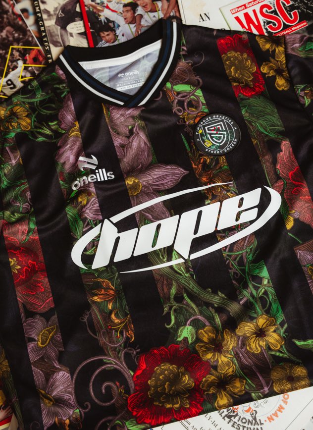 kit_geek's tweet photo. I just had to get involved with this given the name… “Hope” shirt is a charity shirt from @streetsoccerscotland x @streetsoccerldn &amp; @ONeills1918 @ONeillsSportsUK https://t.co/kJ6AUVkzCX