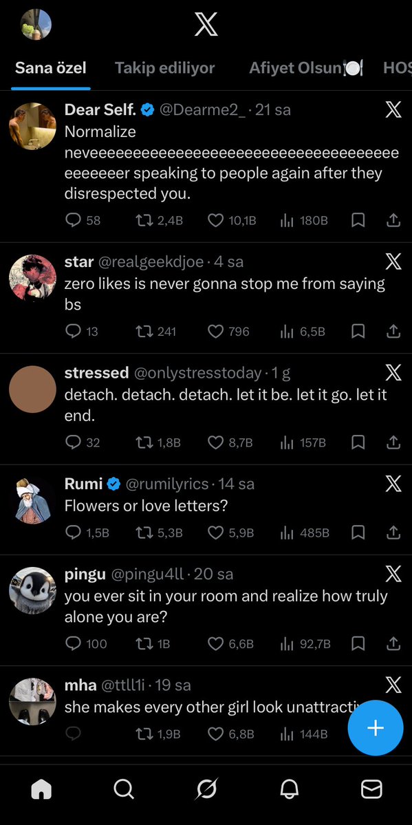 siz benim değerimi bilmediğiniz için onların arasında kayboldum işte..