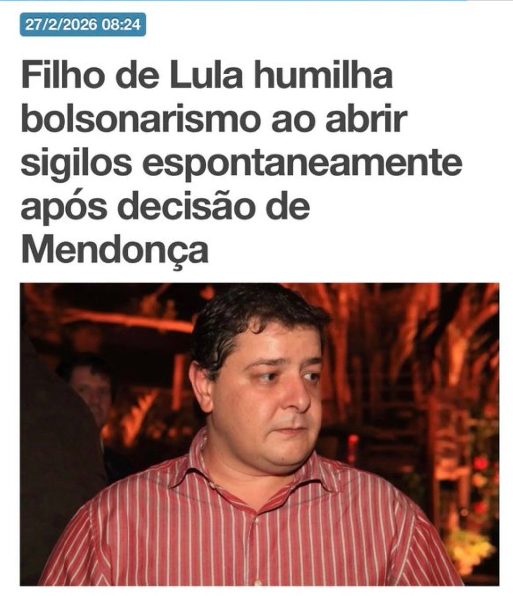 Agora o povo brasileiro também quer a quebra de sigilo do Tarcísio de Freitas e caterva.
E então, Mendonça?