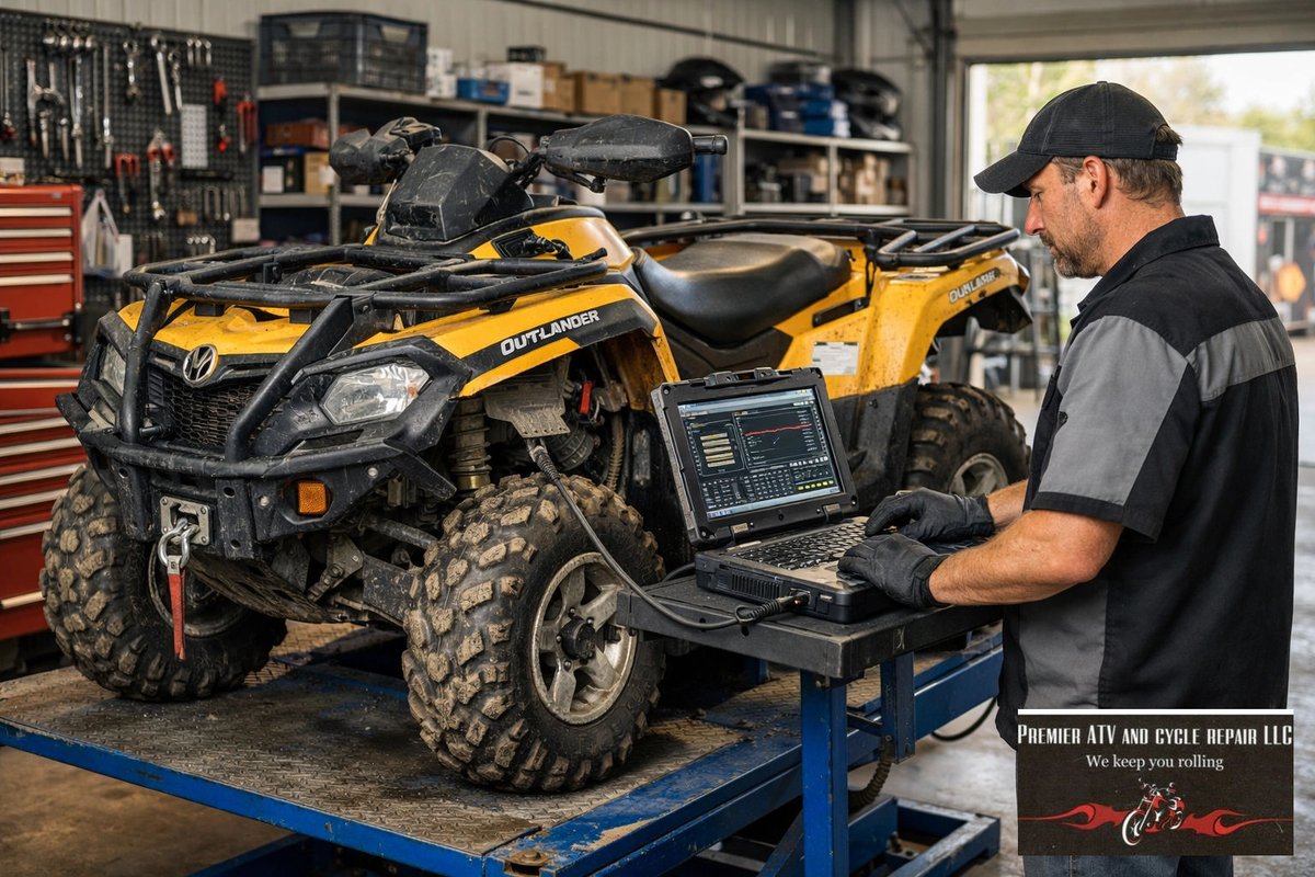 cycle_premier's tweet photo. Older Can-Am/BRP ATV or SxS acting up? We’ve got official BUDS &amp; BUDSII diagnostics to pull codes and pinpoint issues fast: right here in Pearl, MS. Serving Central Mississippi. Appointments available. Call (601) 277-8959. https://t.co/WKWfDELX5p