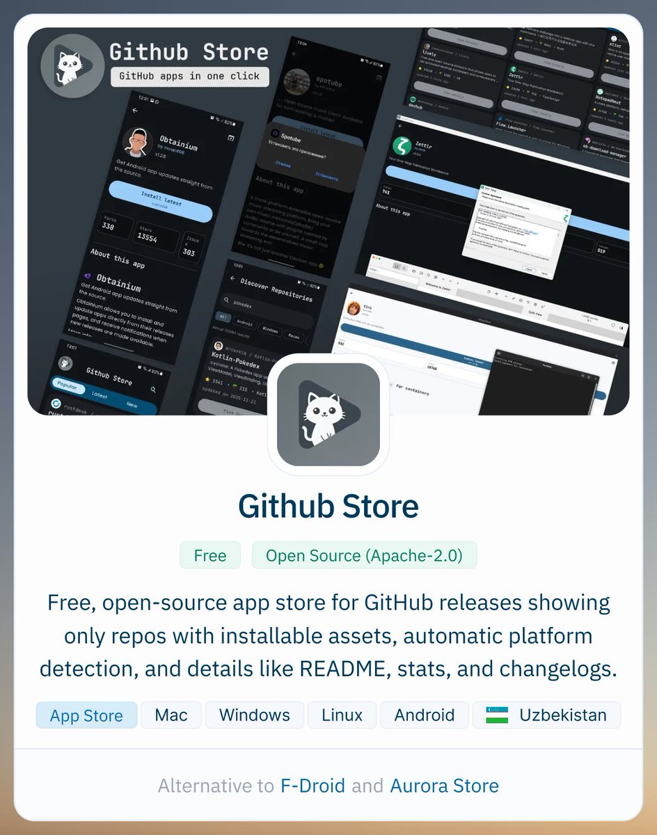 AlternativeTo tweet media