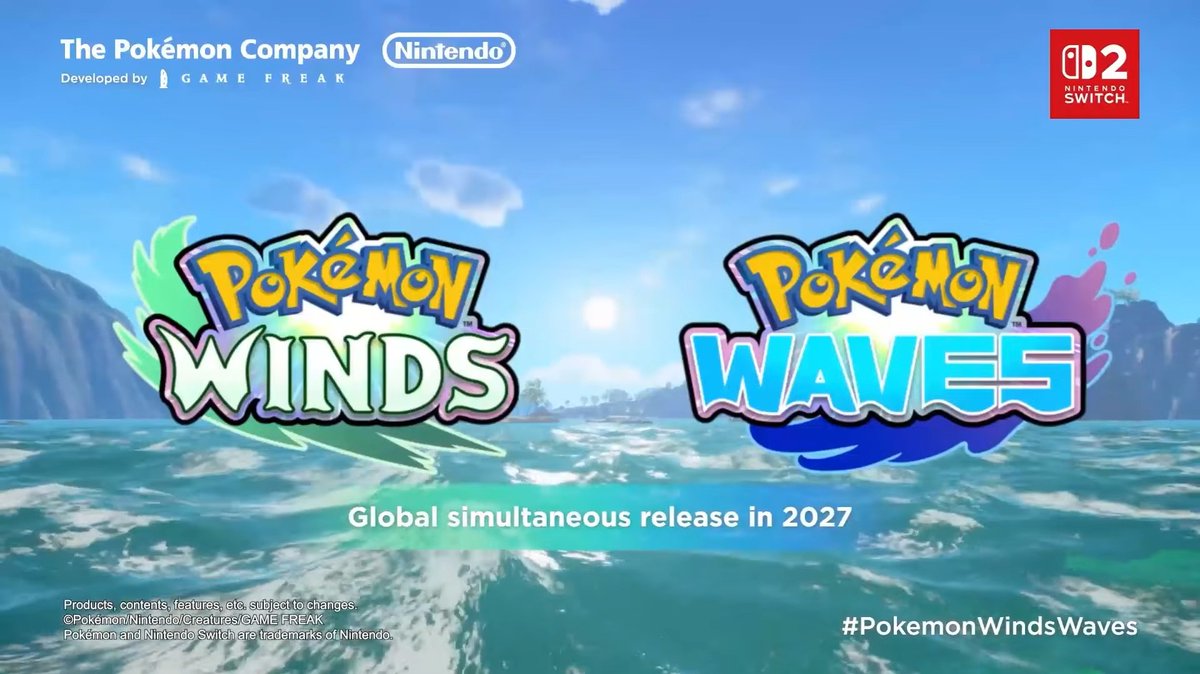 Pokemon Winds and Waves announced, only on Nintendo Switch 2 nintendoeverything.com/pokemon-winds-…