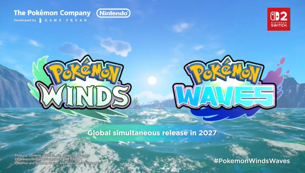 Pokémon Winds and Waves has been officially announced as Generation 10!

#Pokemon30thAnniversary