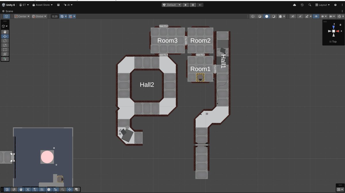 starlitforge's tweet photo. Hey guys! Some rework on the map, here are some images showing the map from top down and previews for rooms! ⭐

#unity #gamedev #indiegame #screenshot #gaming https://t.co/6yluiIBOYH