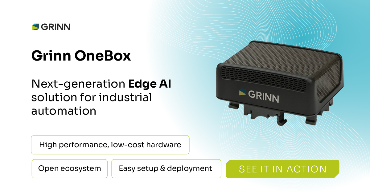 Edge AI deployment in days, not months? 🏭 With the Grinn OneBox, it’s possible! 

⚡️ Ready-to-deploy system for faster Edge AI rollout.
👁️ Optimized for vision-based inspection and automation.
⚙️ Industrial I/O and 24 V power.

Find out more: onebox.grinn-global.com