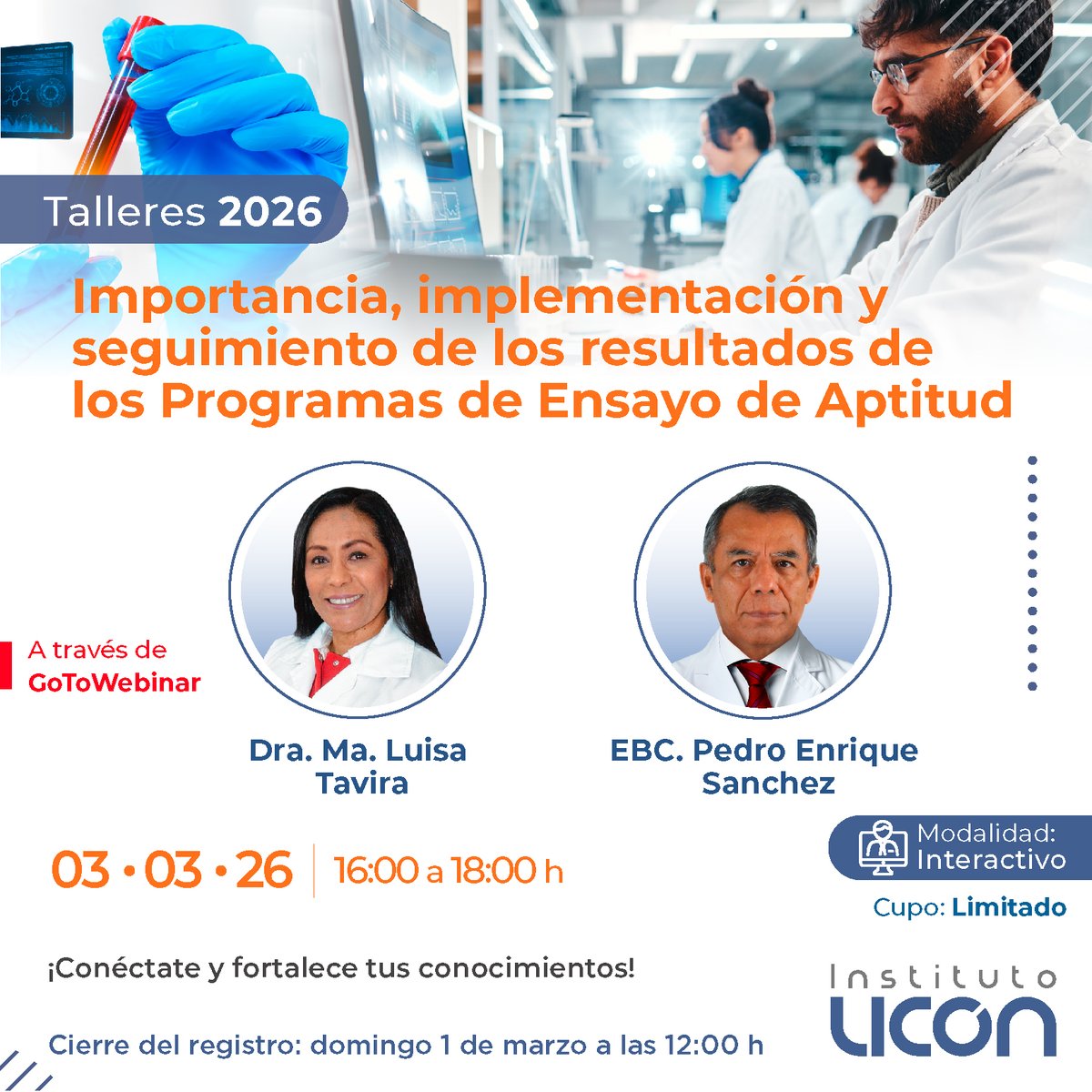 Aprenderás a interpretar resultados con criterio técnico, implementar acciones correctivas efectivas y construir un sistema sólido de seguimiento que fortalezca tu desempeño analítico.

¡Convierte los Ensayos de Aptitud en una ventaja competitiva para tu laboratorio!