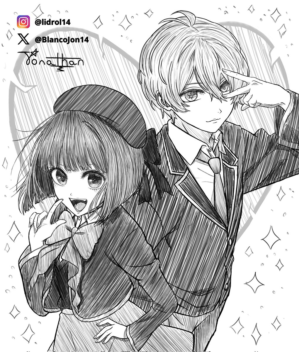 Comparison between sketch, base color and final version of my fanart of Kana Arima and Aquamarine Hoshino from Oshi no Ko.
#Aquakana #arimakana #aquahoshino #OshiNoKo #推しの子