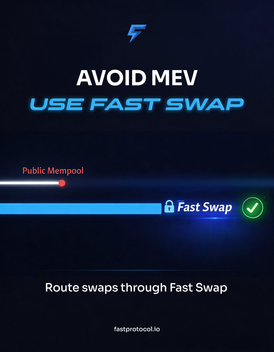 Average mev generated per Ethereum swap is roughly 50 bps.

On a $10,000 trade, that's ~$50 extracted by searchers front-running your transaction in the public mempool.

Stop paying bots, use Fast Swap and start earning from your swaps instead.

→ fastprotocol.io