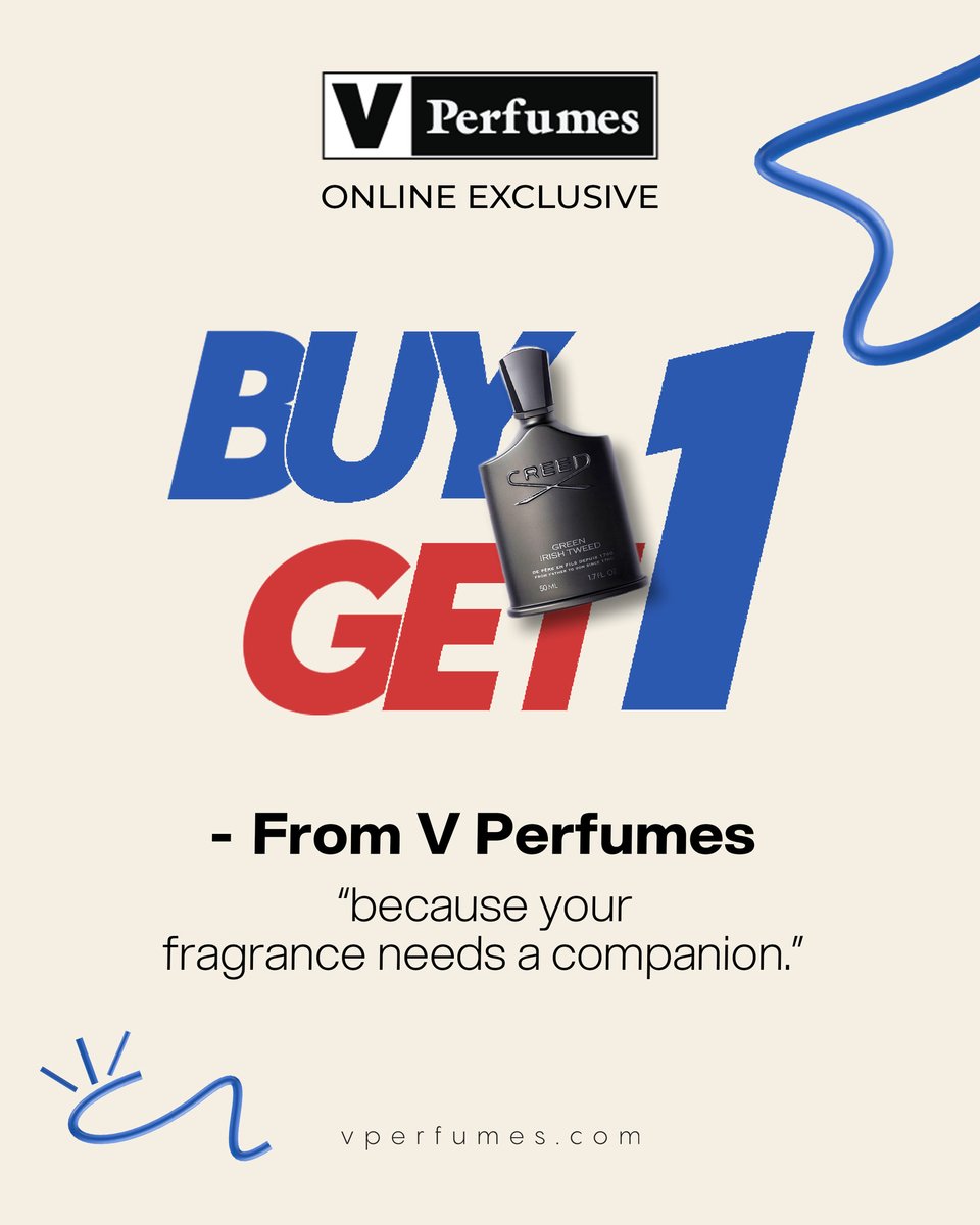 عرض قوي من في للعطور في السعودية
اشتري عطر واحصل على الثاني مجاناً
العرض على عطور مُختارة - أونلاين حصرياً

There's only one thing better than a bottle of perfume: TWO bottles of perfume. Buy 1 perfume, get 1 free. Only on vperfumes.com 

[Offer, Fragrance, Saudi]