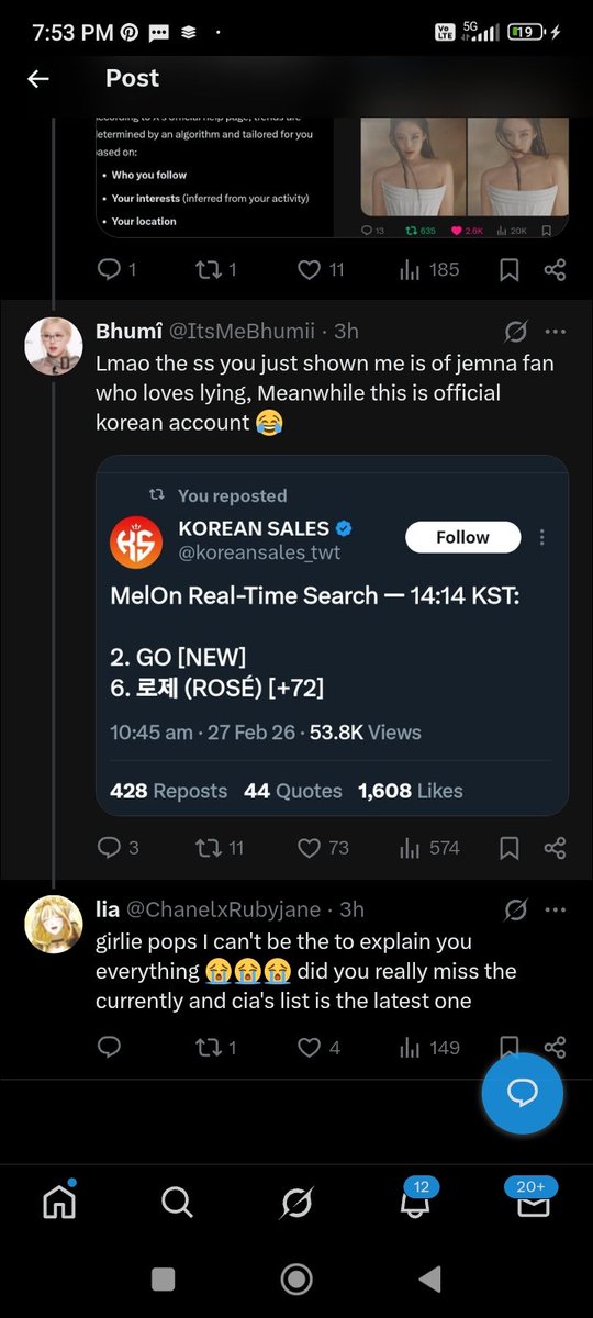 this reminded me how i had to explain this to more than 3 rosé fans about the basics of trending pages on twitter and the "currently" for melon because i cannot suffer fools gladly and these people aren't even embarassed by these things 😭😭😭