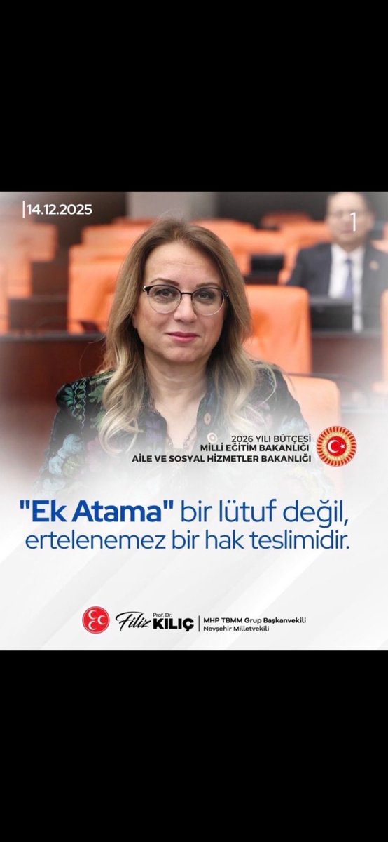 <a href="/Yasingrms0/">Yasin Görmüş</a> Biz öğretmenler 2024 KPSS ile EK 25 BİN ATAMA talep ediyoruz hakkımızdır sesimizi duyun lütfen artık emeklerimiz boşa gitmesin sizlere güveniyoruz inancımız tamdır 🤲🏻🙏🏻🥺💐 
Sayın <a href="/PrfDrFilizKilic/">Prof. Dr. Filiz KILIÇ</a>  Vekilim
Sn.<a href="/RTErdogan/">Recep Tayyip Erdoğan</a> <a href="/dbdevletbahceli/">Devlet Bahçeli</a> <a href="/MHP_Bilgi/">MHP</a> <a href="/MhpTbmmGrubu/">MHP TBMM Grubu #MHP</a> <a href="/tcbestepe/">T.C. Cumhurbaşkanlığı</a>