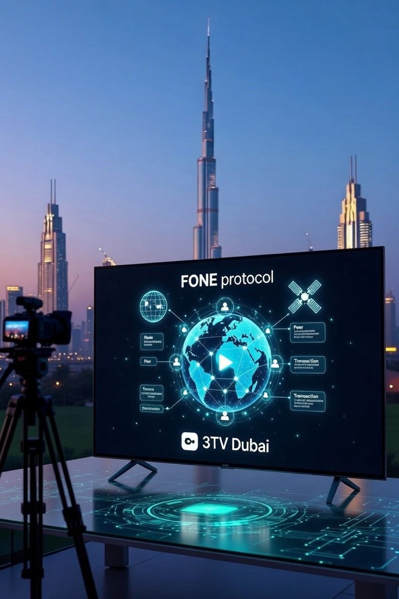 3TVDUBAI( blockchain-powered TV straight out of the UAE! 
#Decentralized broadcasting, transparent for creators, viewer control, authentic Emirates content &amp; culture. Powered by @Fone_Network 
 Made in #UAE, <a href="/luka_lamaj/">Luka Lamaj</a>
 3tvdubai.com 
 #BlockchainTV #Web3  #FONE
