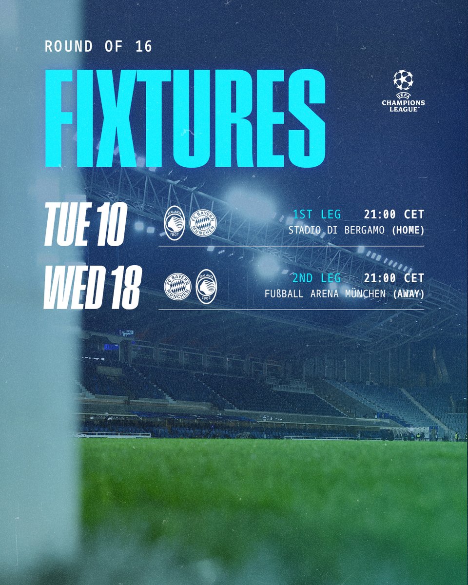 Take note ✍️

#UCLDraw #GoAtalantaGo ⚫️🔵