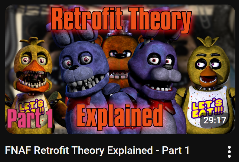 New video up that I am fairly happy with:
Part 1 on the Retrofit theory.

There is a lot going on with this overcomplicated theory (not just by me) so I tried to cover as much as possible in this and the next video. I am not saying everything or anything is 100% concrete.
