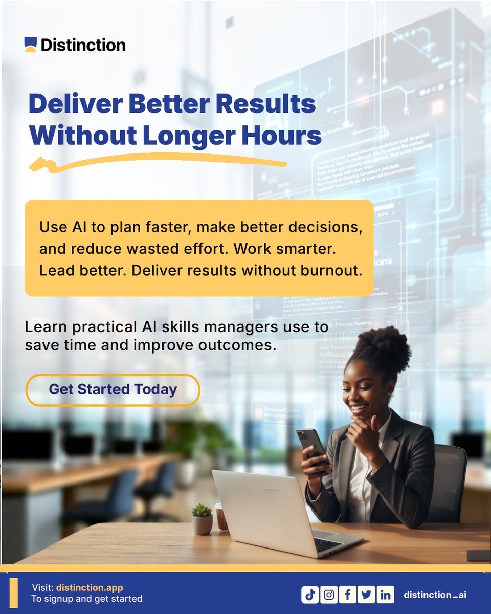 Distinction AI tweet media