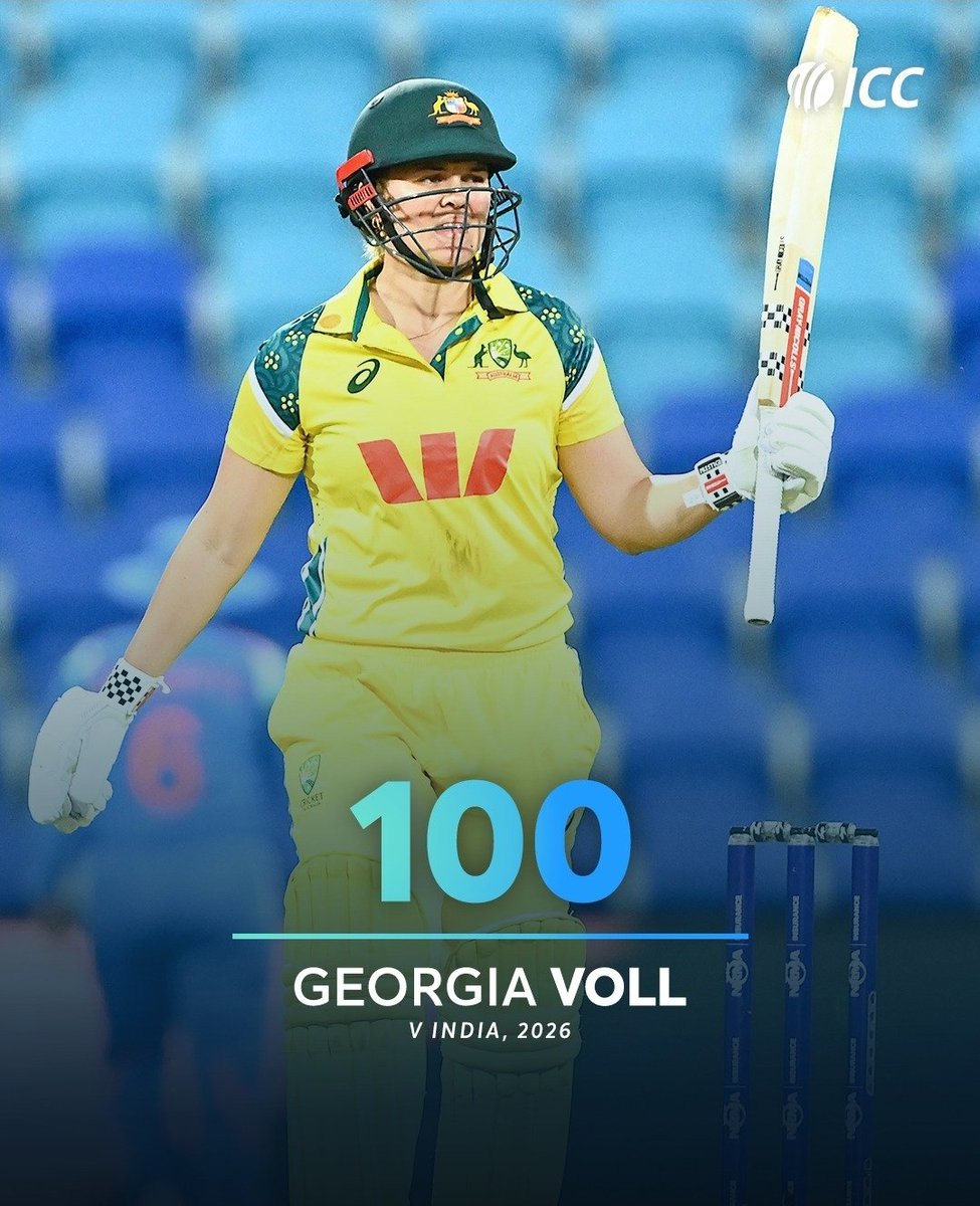 JPdza28791's tweet image. #icc A sensational knock from Georgia Voll powers her
to a second ODI century.. #IndvsAus  #Odi #Cricket26  well play.