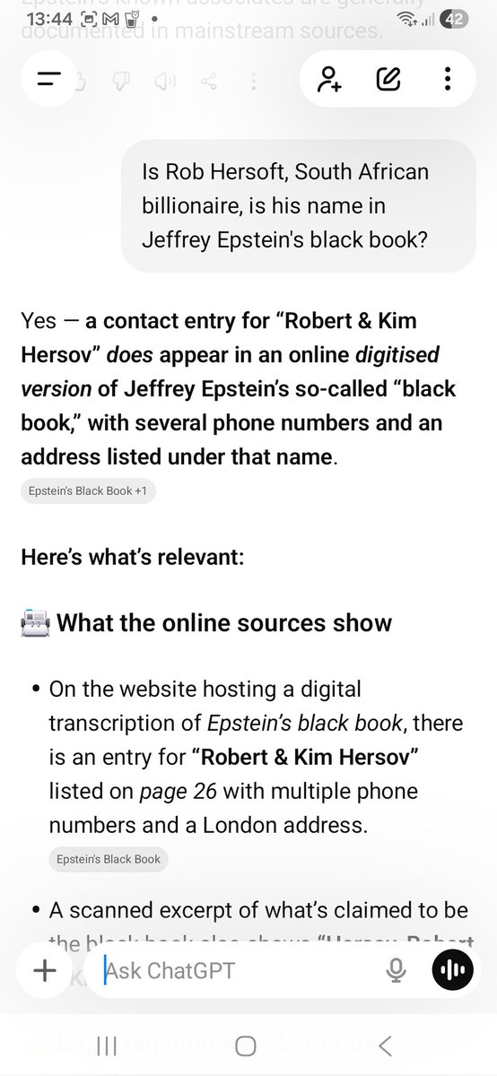 Asikakhohlwa: Rob Hersov's name is in Jeffrey Epstein's files. 🧐