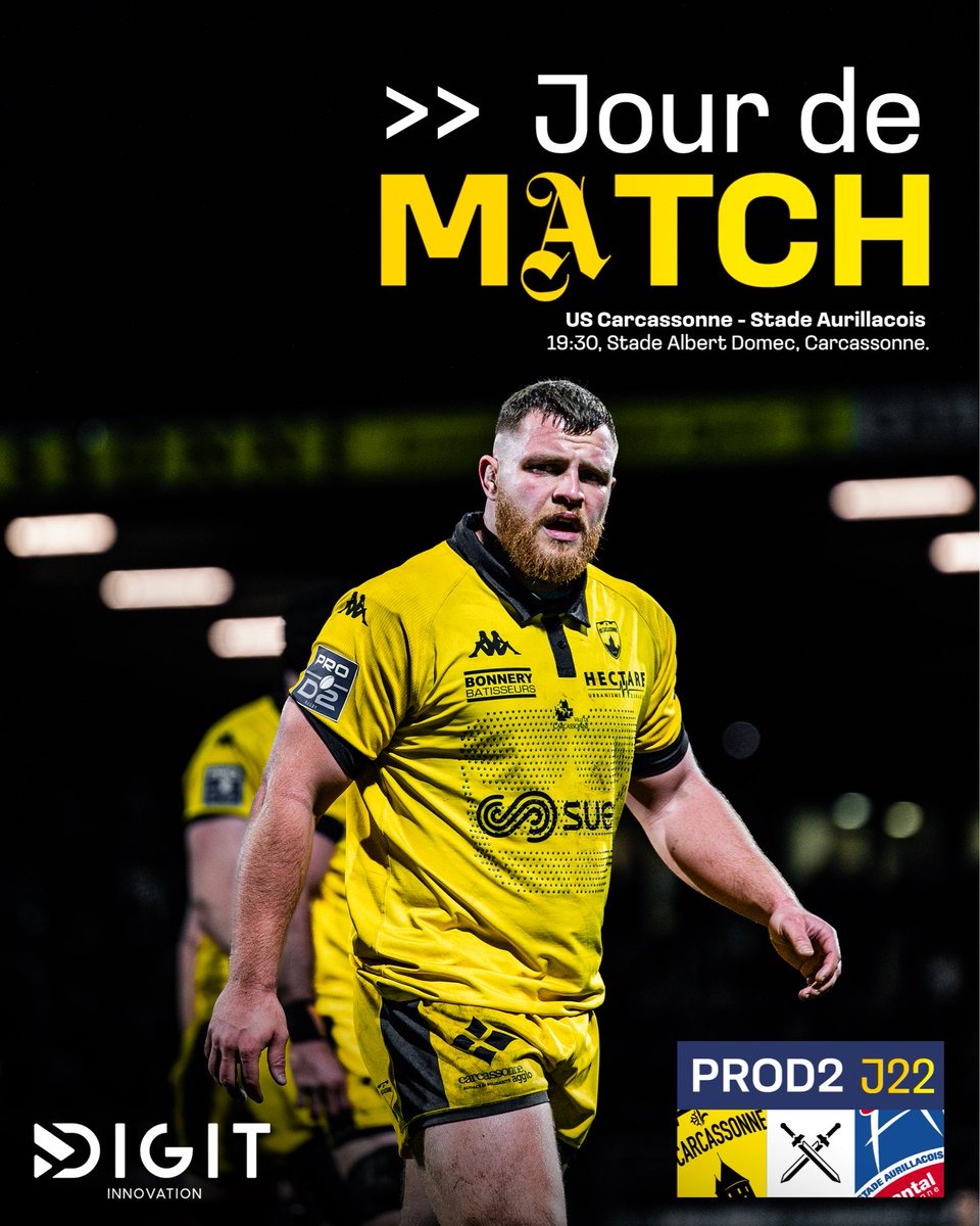 us_carcassonne's tweet photo. 𝐉𝐨𝐮𝐫 𝐝𝐞 𝐌𝐀𝐓𝐂𝐇 ⚔️
Retour à la maison face au @SArugbyofficiel.
➡️ Coup d’envoi 19h30.
Vos places à partir de 5€ : https://t.co/fBBo4SGsyd
#USCSA #DéfendreNotreCité ⚔️ https://t.co/Gz4g85lCgM