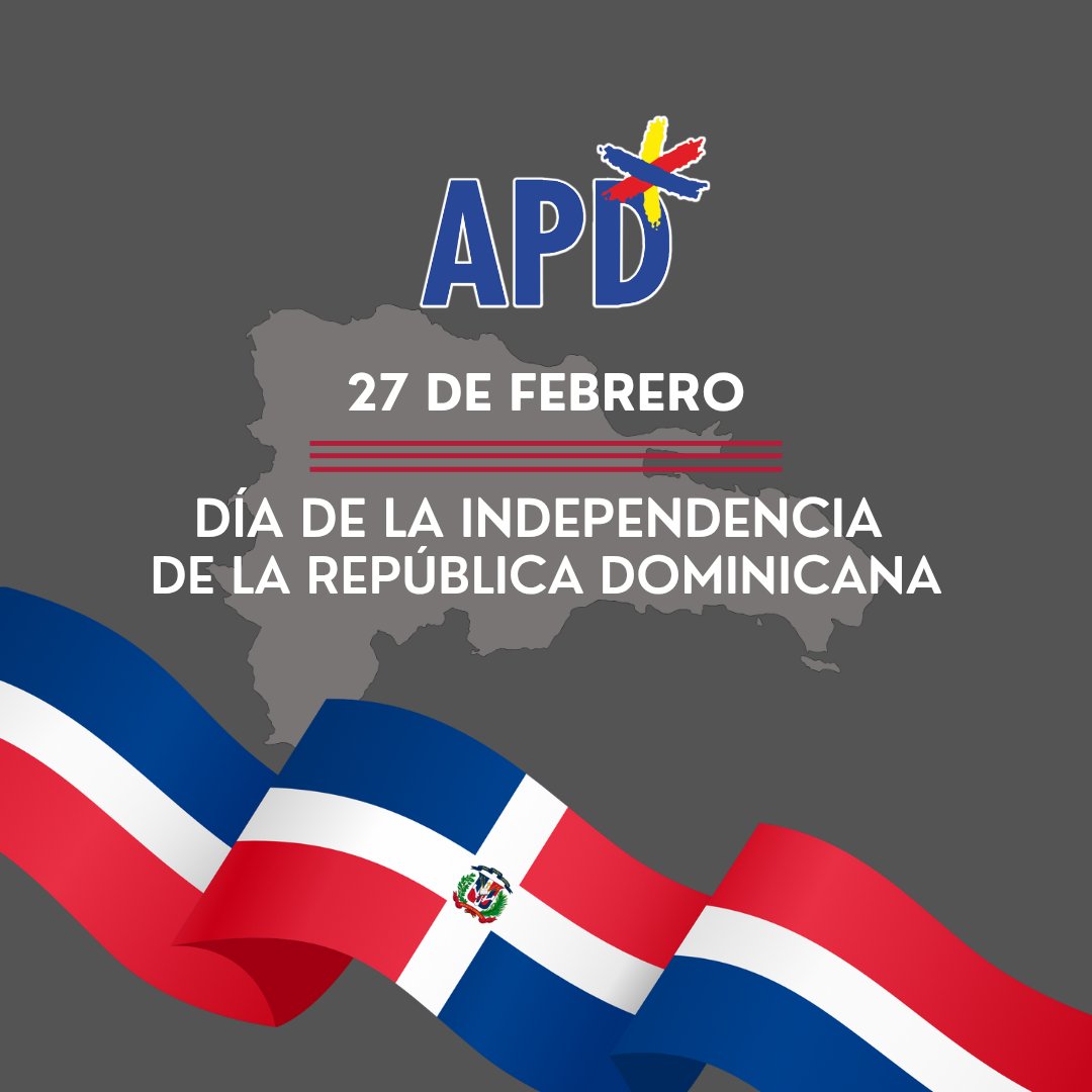 En este 27 de febrero, la APD reafirma su compromiso con una República Dominicana soberana, democrática y con justicia social.

Honramos el legado de los Trinitarios trabajando cada día por un país más equitativo, participativo y digno para todos. 🇩🇴