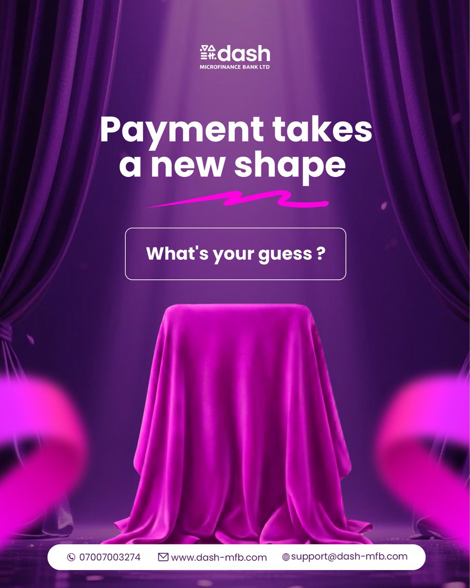 DashMfb's tweet photo. Payments are about to evolve.

We’re reshaping the Dash experience , making it faster, smarter, and more secure.

Can you guess what’s coming? 👀

#dashmfb #comingsoon #digitalbank #finance https://t.co/d958F2I6ee