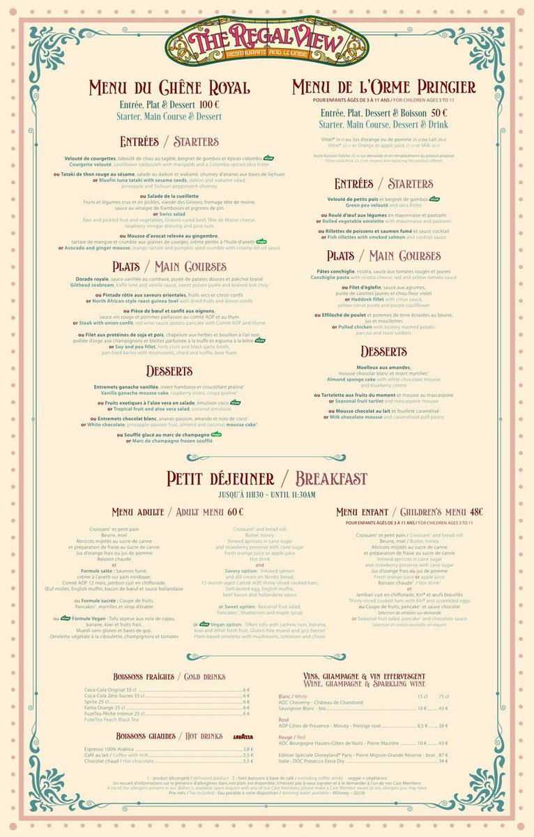 DLP_World's tweet photo. ⚠️ ALERTE INFO ! Découvrez les menus du The Regal View Restaurant &amp; Lounge et du Nordic Crowns Tavern.

- The Regal View Restaurant &amp; Lounge : menu adulte à 100€, petit-déjeuner à 60€ 
- Nordic Crowns Tavern : menus à 24€ ou 22€ https://t.co/0GmpJCeoPW