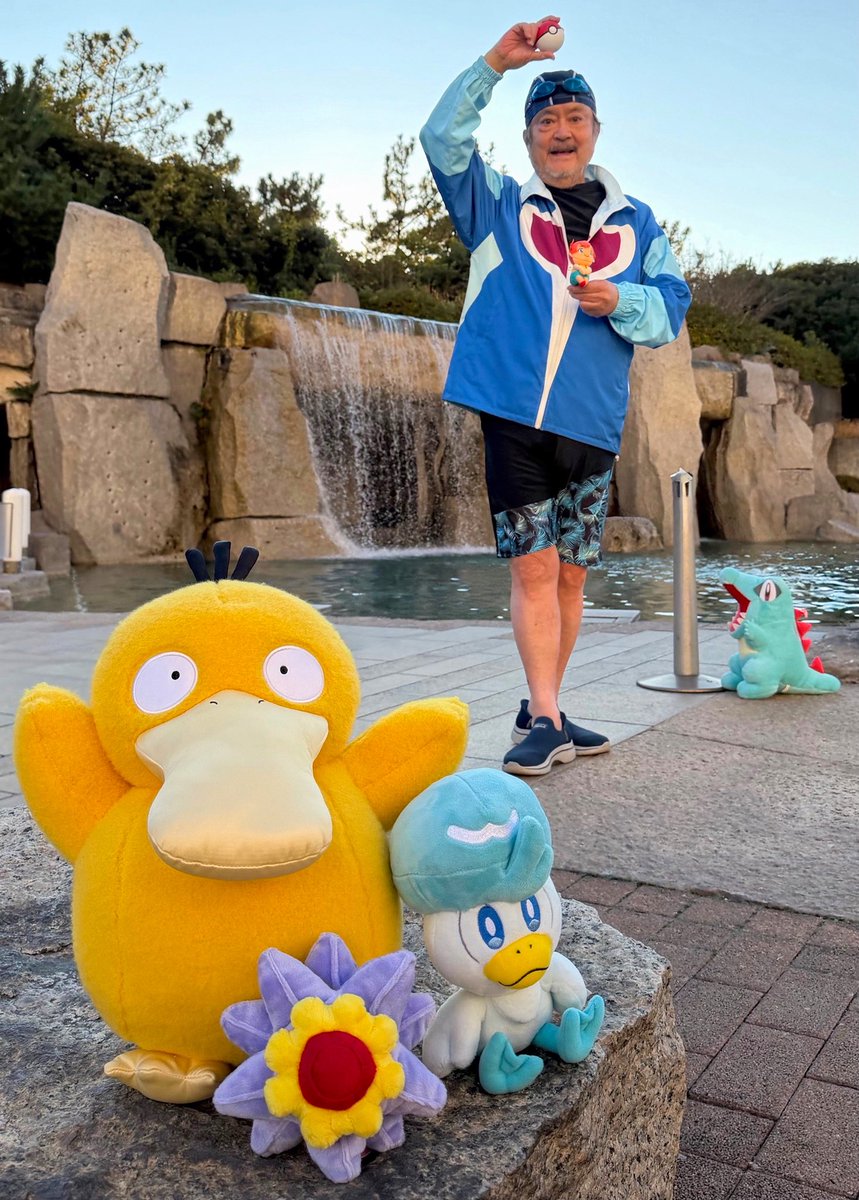 水タイプのおじいさんが
しょうぶをしかけてきた ▼

#ポケモン30周年 #Pokemon #ぬい活