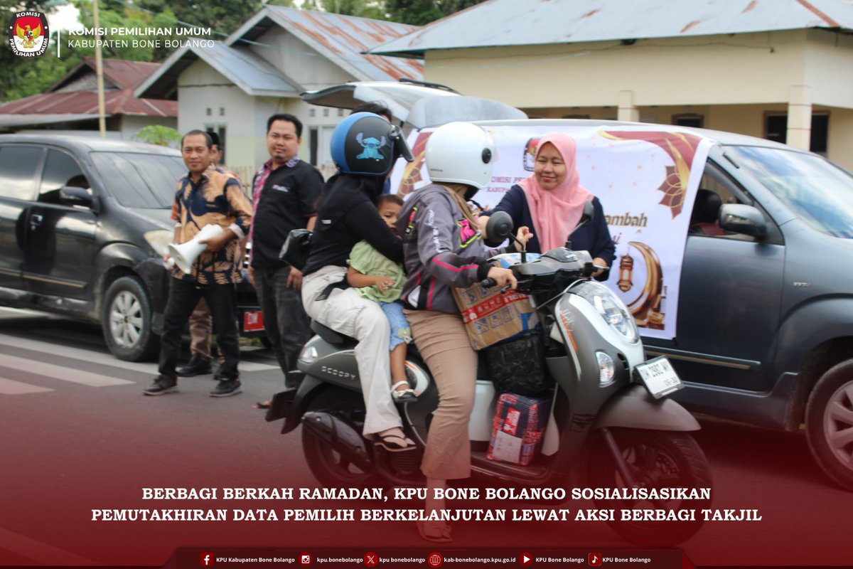 BonebolangoKpu's tweet photo. #TemanPemilih,

Komisi Pemilihan Umum (KPU) Kabupaten Bone Bolango menggelar kegiatan berbagi takjil kepada masyarakat sebagai wujud kepedulian di bulan suci Ramadan, Jum'at 27/02/2026. https://t.co/REHBWFZxAK