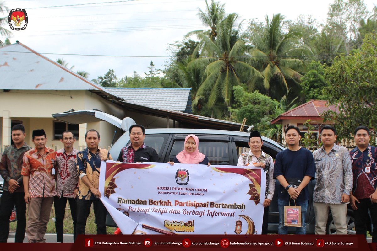 BonebolangoKpu's tweet photo. #TemanPemilih,

Komisi Pemilihan Umum (KPU) Kabupaten Bone Bolango menggelar kegiatan berbagi takjil kepada masyarakat sebagai wujud kepedulian di bulan suci Ramadan, Jum'at 27/02/2026. https://t.co/REHBWFZxAK