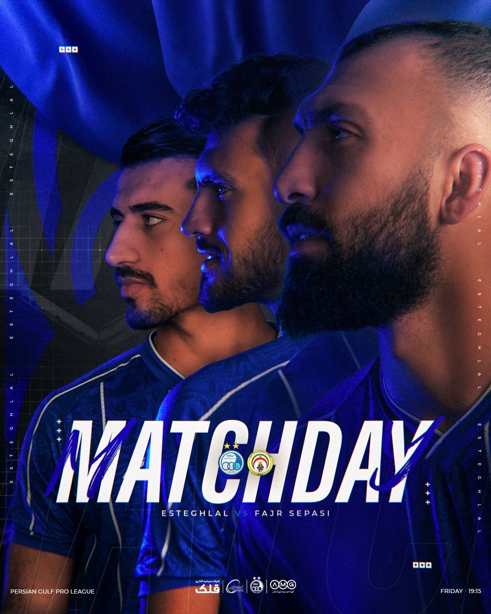 FcEsteghlal's tweet photo. #MatchDay

🏆هفته بیست و سوم رقابت‌های لیگ برتر
⚽️ استقلال - فجرسپاسی
🗓️ جمعه ۸ اسفند 
⏱️ ساعت ۱۹:۱۵
🏟️ورزشگاه شهدای شهر قدس

#متحد_همدل_وباهم https://t.co/CHPhHL061t