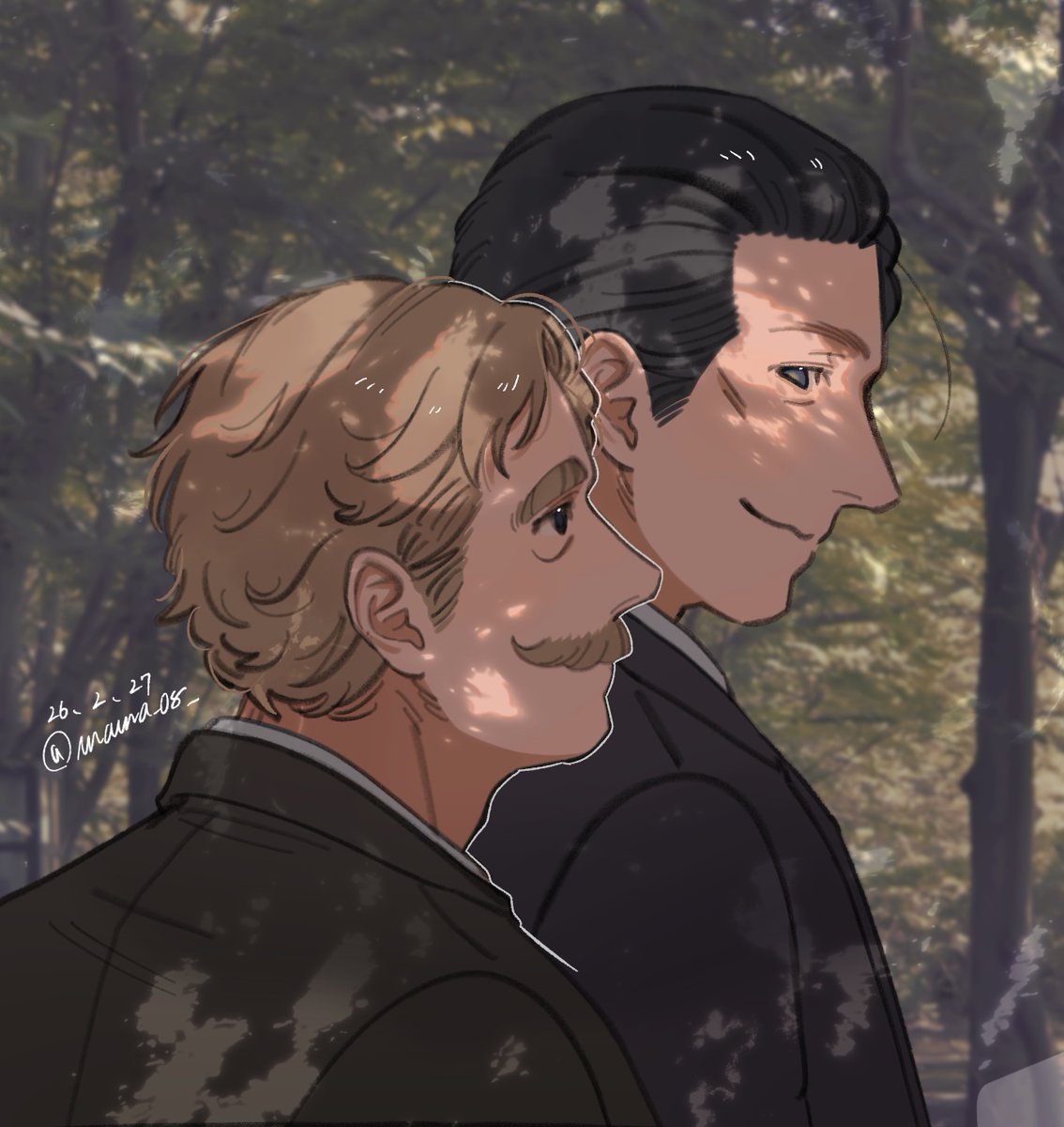 おさんぽ正典ホムワトです　散歩が好きなワトソンと散歩してるワトソンを見るのが好きなホームズ