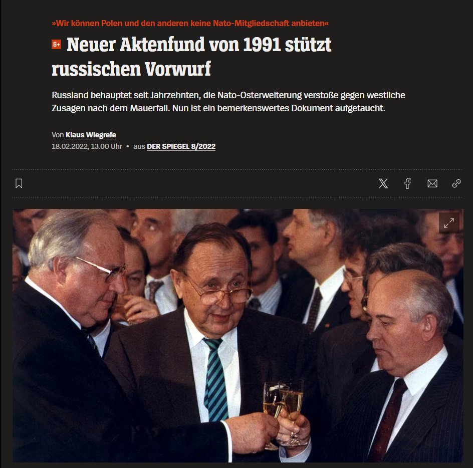 John_Doe_268's tweet photo. @unger2701 2022 bestätigten Welt, Spiegel, Fokus etc. sogar, dass Russland bezüglich dieser Zusage Recht hat. Dass einige das immer noch abstreiten wollen, ist grotesk. https://t.co/rbVsts6iNw
