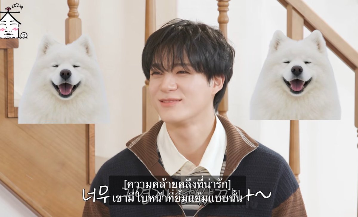พอยิ่งขึ่นรูปน้องซามอยด์ไว้สองข้าง บวกกับเจโน่ยิ้มแบบนี้พอดี โคดจะน่ารักอะ55555555555555555555555555555555555555555 เป๊ะเลยนิ