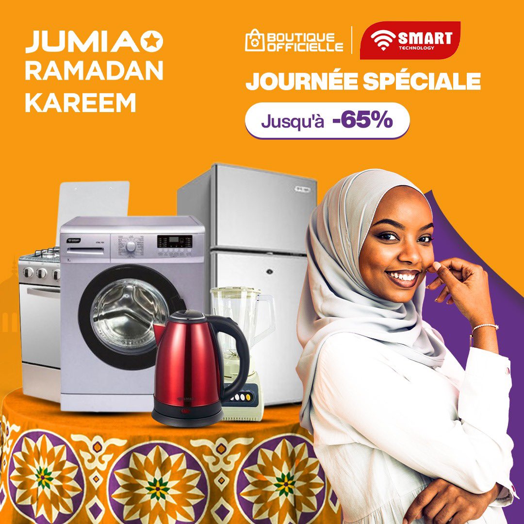 JumiaSN's tweet image. 🎉 Journée spéciale #SmartTechnology !
Profitez des deals à ne surtout pas rater 💥  
📲 Téléchargez l’application Jumia  
🌐 Ou rendez-vous sur le site bit.ly/Smart_Technolo…
☎️ Ou appelez le 33 922 56 56
⏳ Stocks limités : premiers arrivés, premiers servis !