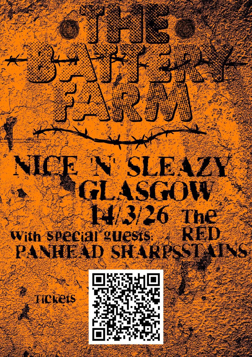 PanheadSharps's tweet image. March 14th we play Glasgows Nice ‘N’ Sleazy with our mates the Battery Farm and The Red stains 

Tickets on sale now 👇🎟

linktr.ee/thebatteryfarm…

#gigs #glasgow #newmusic #livemusic #musicvenue