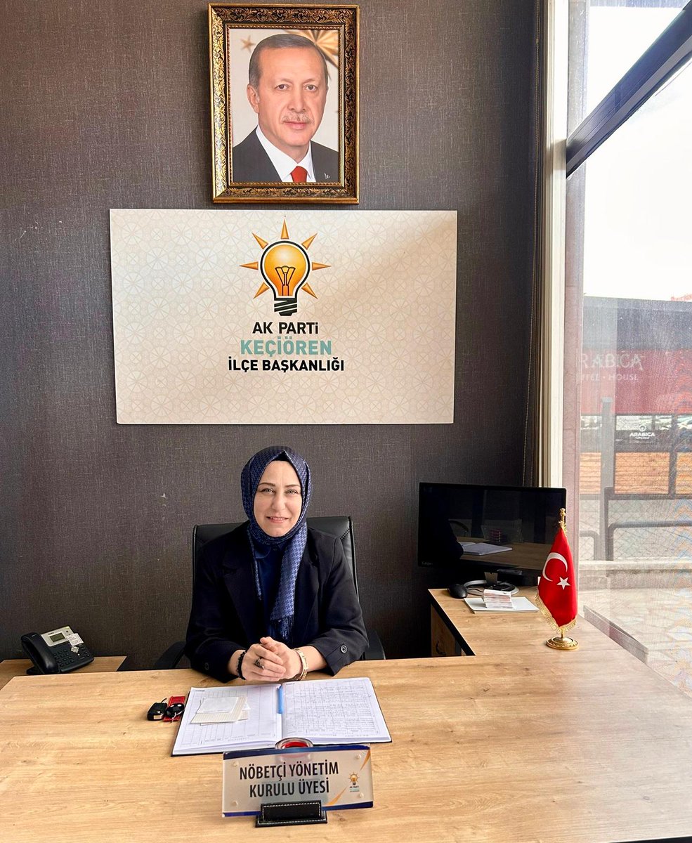 İlçe Başkanlığımızda bugünkü nöbetçimiz; İlçe Yönetim Kurulu Üyemiz Gökçe Kılıç

Teşkilatımızın kapısı herkese açık, bekleriz. 😊 

İletişim⬇️ 

AK Parti Keçiören İlçe Başkanlığı
☎️ 0 312 338 21 11 

📍 Şevkat Mahallesi Cumhuriyet Caddesi No: 8/B Keçiören 

<a href="/RTErdogan/">Recep Tayyip Erdoğan</a>