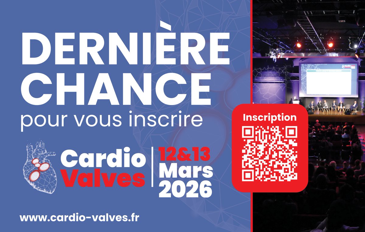 CardioValves's tweet photo. Vous aussi, faites partie de la Heart Valve Team🫀
Il vous reste seulement 2 jours pour rejoindre CardioValves 2026 à Paris et être au cœur des dernières avancées en cardiologie valvulaire.

Soyez parmi nous à Paris en vous inscrivant ici ➡️ https://t.co/2wxBH8ywGQ https://t.co/cAUDeCq5yk