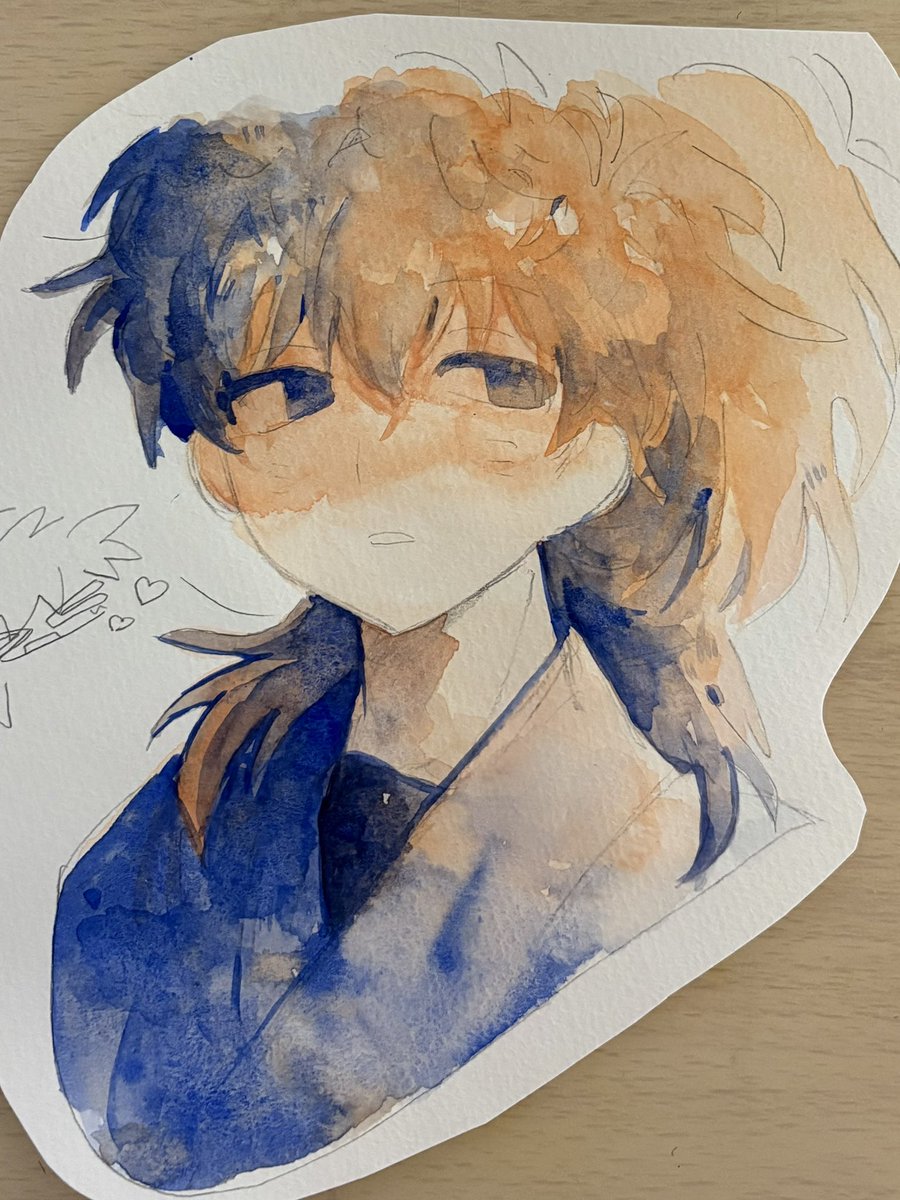 ここからはひたすら塗り重ねています
全体的に塗り終わったあたりから線画もしています