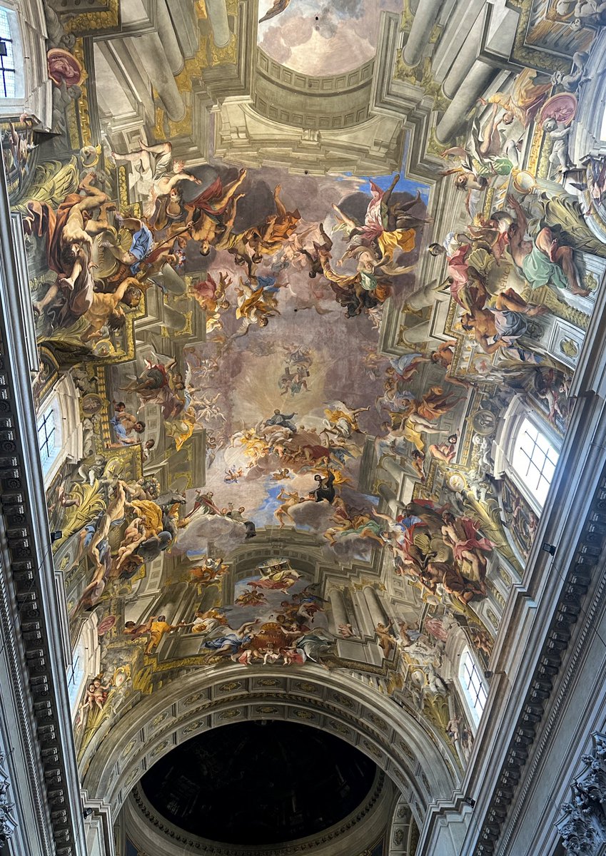 The magnificent ceiling of the Church of St. Ignatius of Loyola in Rome
