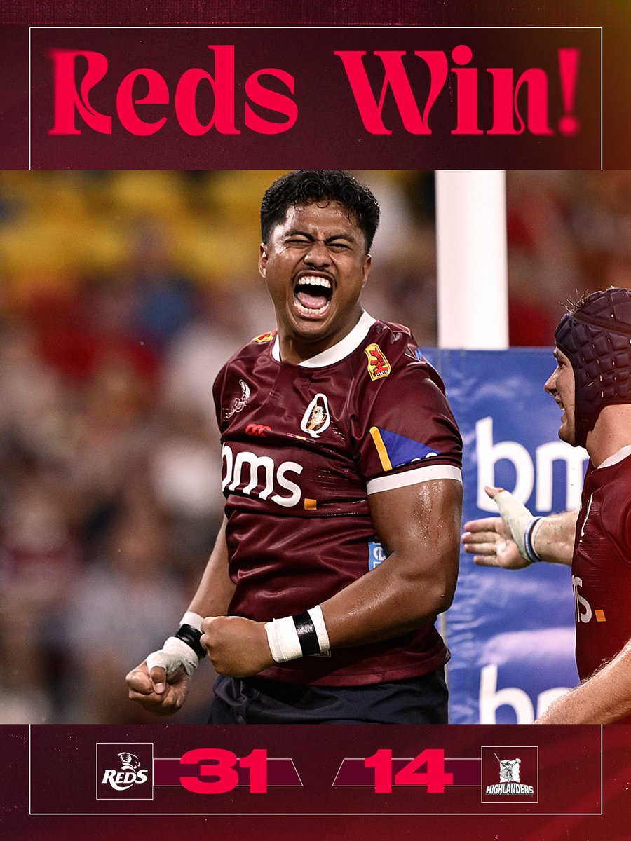 Reds_Rugby's tweet photo. One from one at home 🐨

#RugbyRunsRed https://t.co/msm7cgGG1V