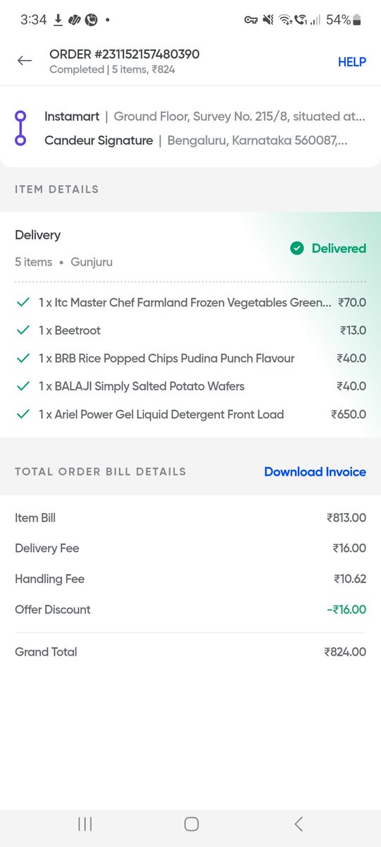 venkimech2007's tweet photo. @SwiggyCares I did not receive this order. The delivery partner is not able to locate where he delivered the parcel. Kindly take necessary action https://t.co/mnEgpx9XkU