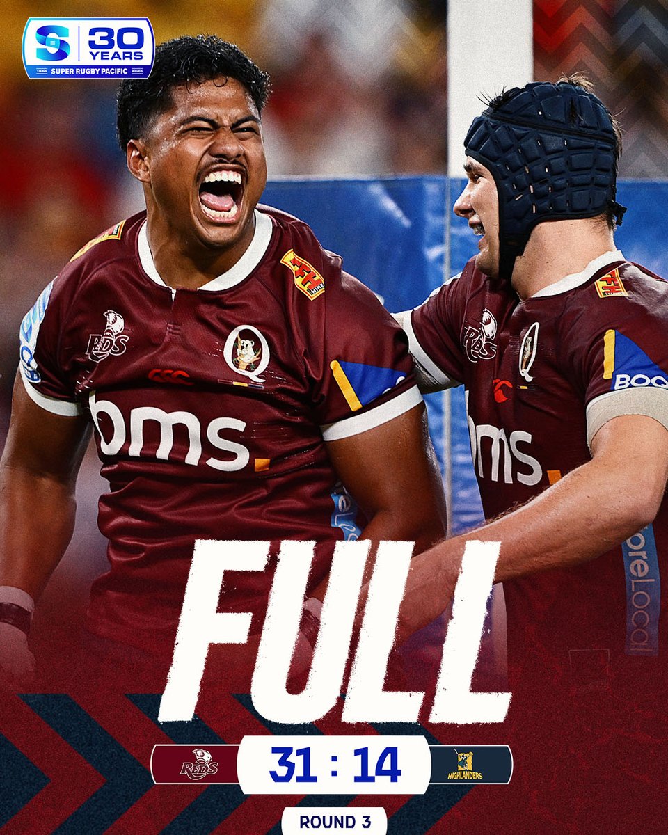 The <a href="/Reds_Rugby/">Queensland Reds</a> get the job done at home ⭐️

#SuperRugbyPacific #SRP30 #REDvHIG️