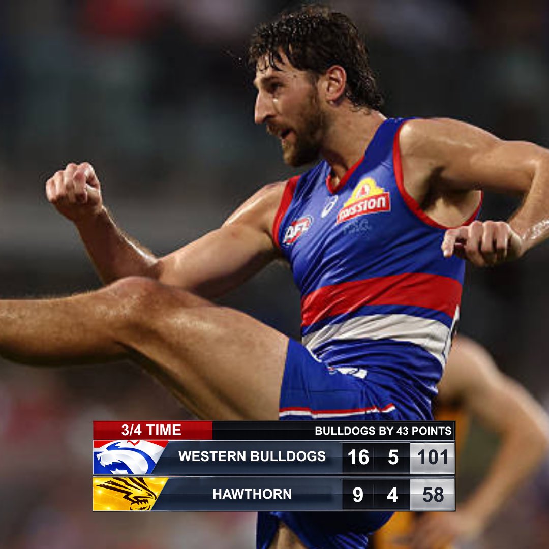TheSaltyBulldog's tweet image. COMMUNITY SERIES | THREE QUARTER TIME

📲 Follow @TheSaltyBulldog on Twitter

#AFLDogsHawks