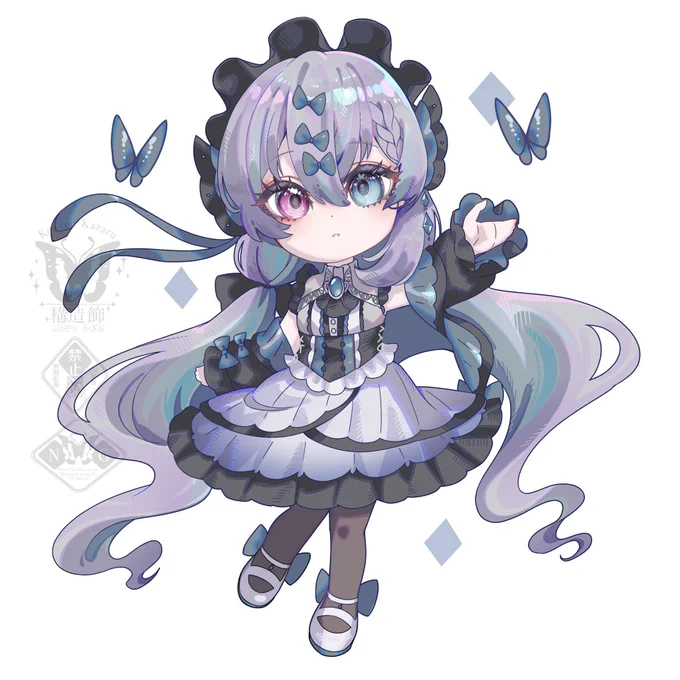 フリルとレースでできてる女の子達 #自分で生み出した一次創作オリジナルキャラを流そう