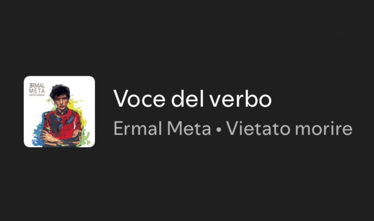 cercolapace's tweet photo. Ho poche certezze nella vita ma tra queste c’è sicuramente l’ultima traccia di un album di Ermal Meta che sarà sempre quella più particolare e con un arrangiamento che la fa sembrare distaccata dal resto dell’album, non so come spiegarlo ma mi dà sempre delle vibes stupende https://t.co/EHjyGop8oo